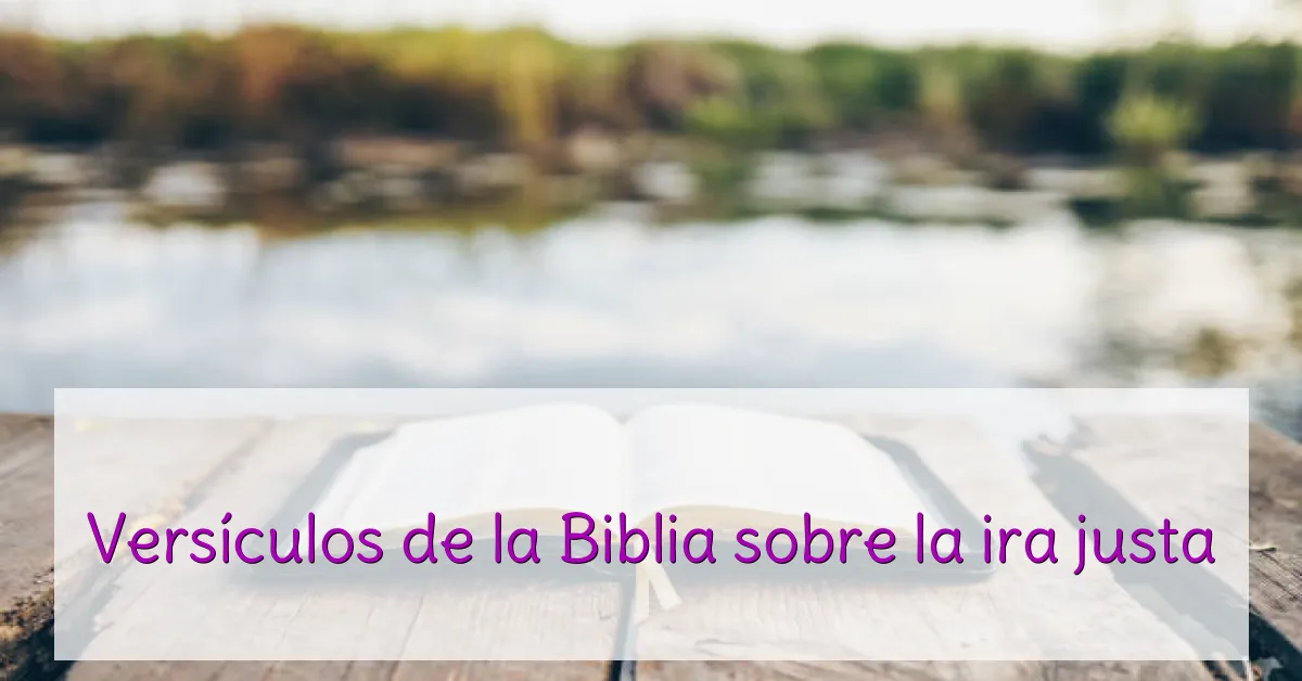 Versículos de la Biblia sobre la ira justa