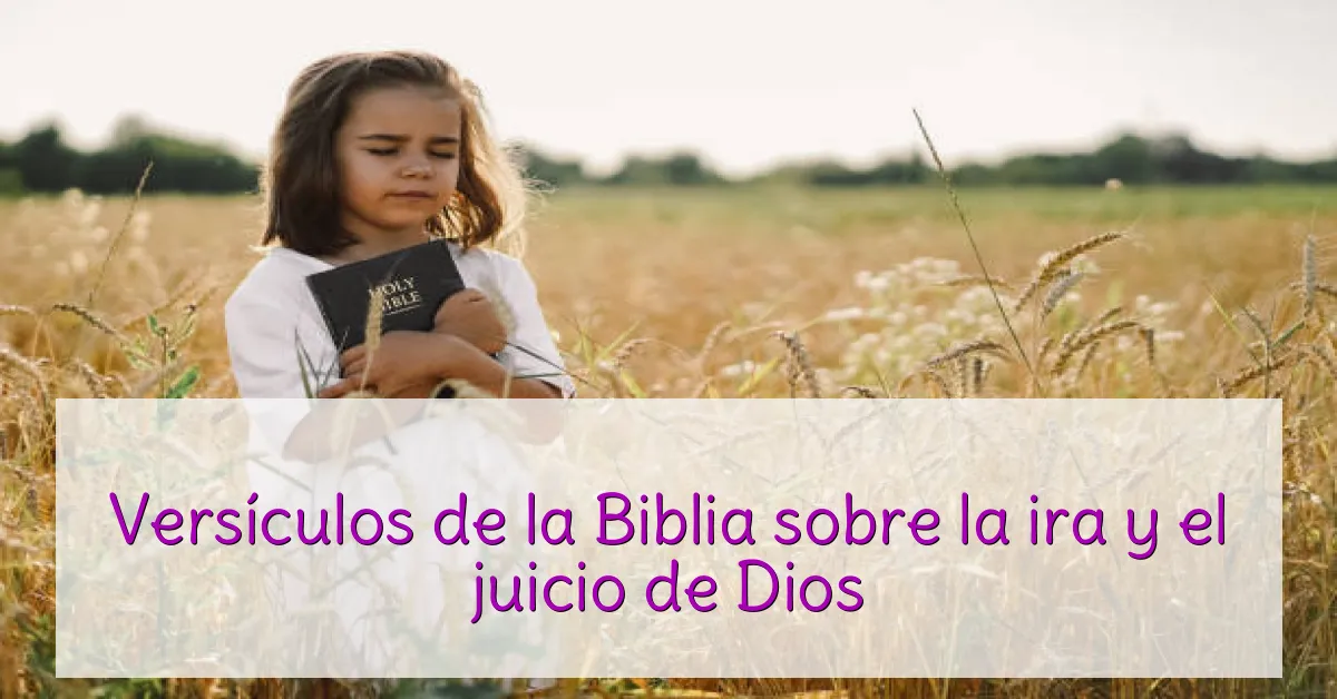 Versículos de la Biblia sobre la ira y el juicio de Dios