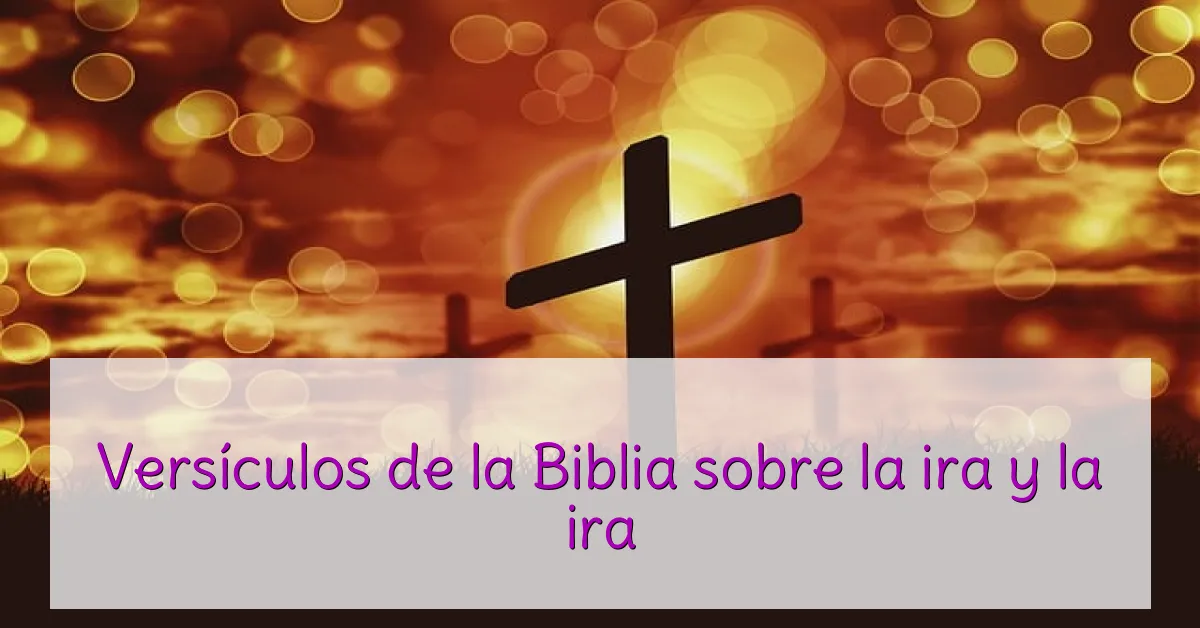 Versículos de la Biblia sobre la ira y la ira