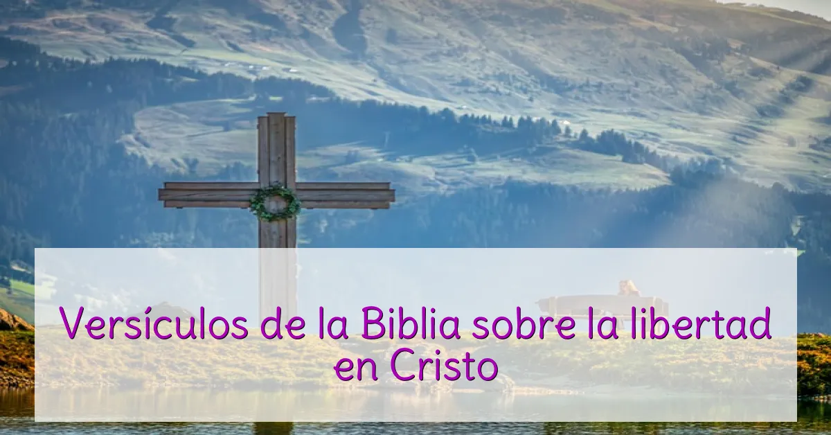 Versículos de la Biblia sobre la libertad en Cristo