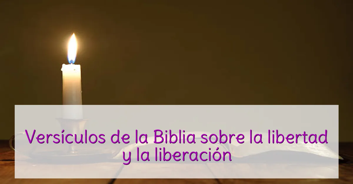 Versículos de la Biblia sobre la libertad y la liberación
