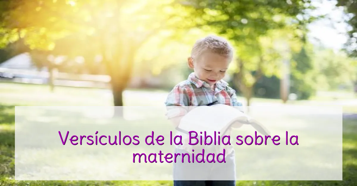 Versículos de la Biblia sobre la maternidad