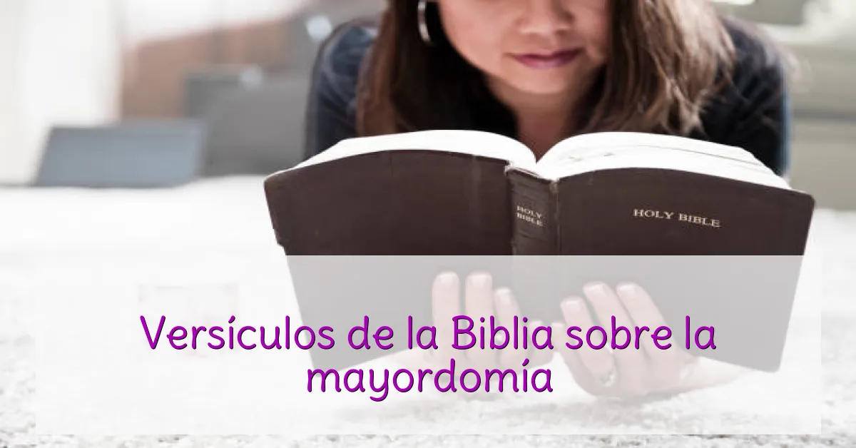 Versículos de la Biblia sobre la mayordomía