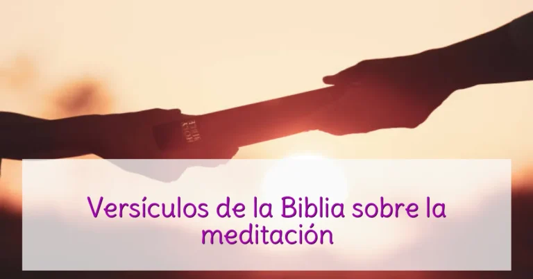 Versículos de la Biblia sobre la meditación