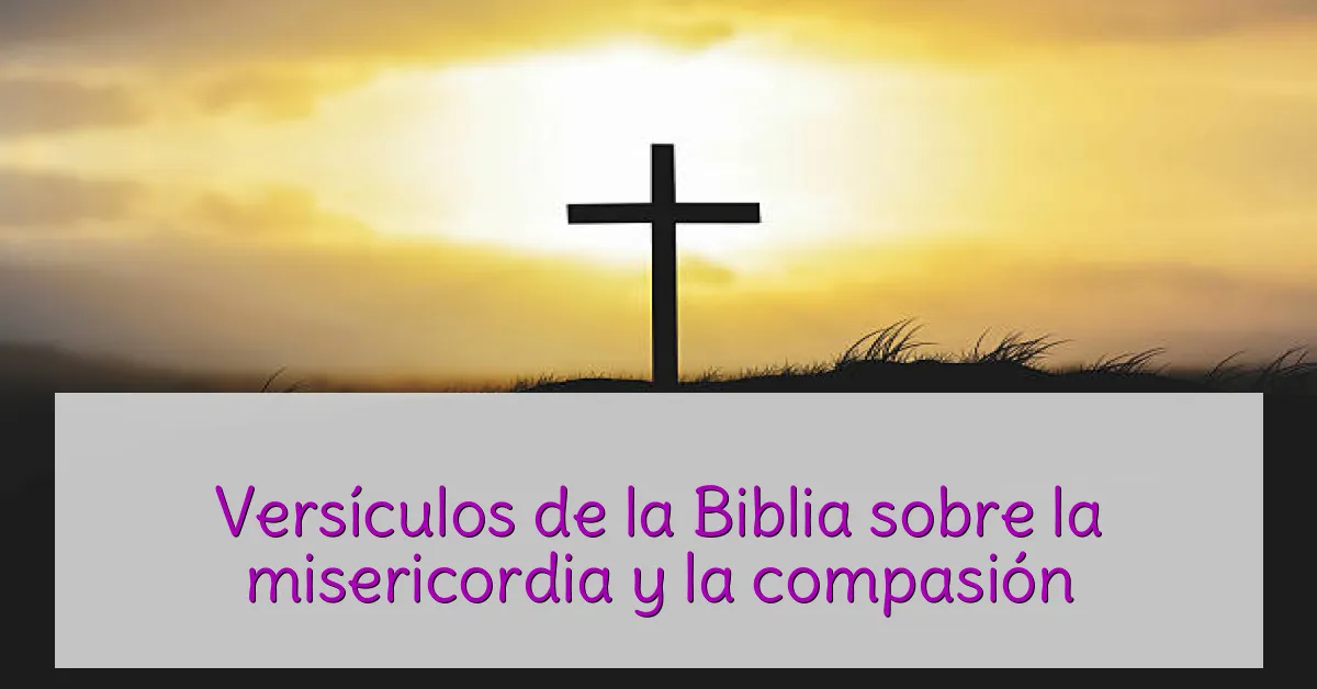 Versículos de la Biblia sobre la misericordia y la compasión