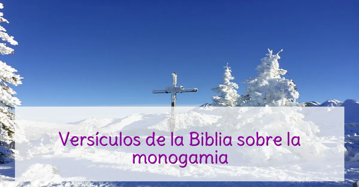 Versículos de la Biblia sobre la monogamia