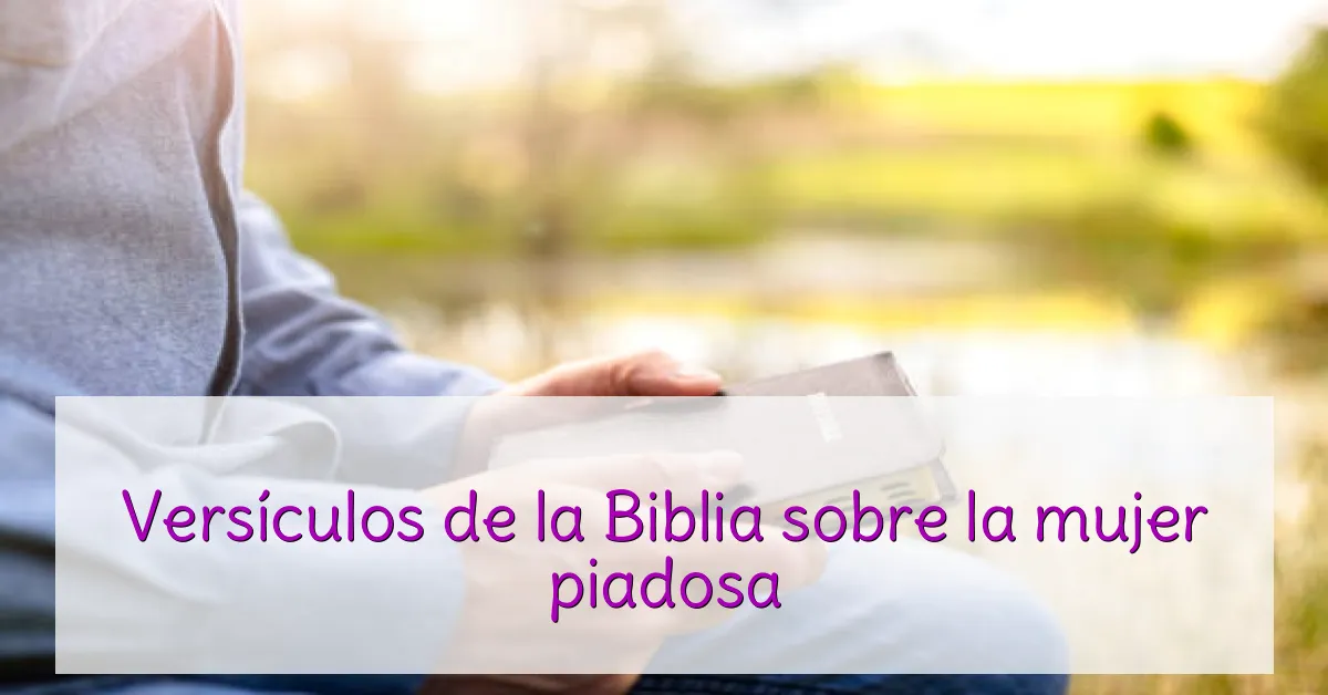 Versículos de la Biblia sobre la mujer piadosa