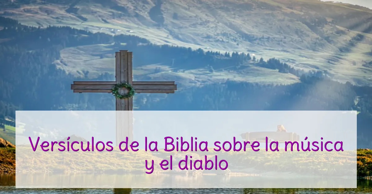 Versículos de la Biblia sobre la música y el diablo