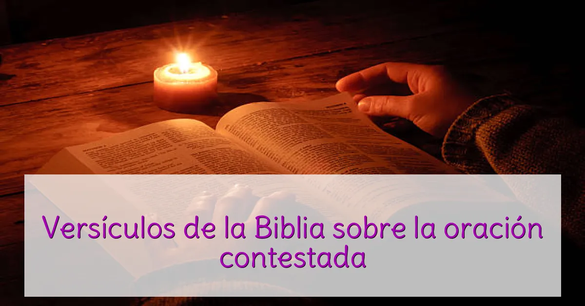 Versículos de la Biblia sobre la oración contestada