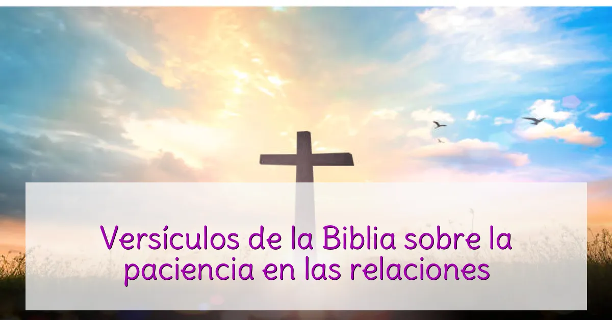 Versículos de la Biblia sobre la paciencia en las relaciones