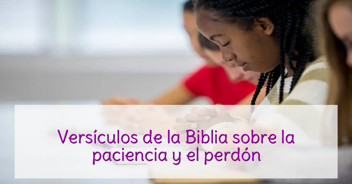 Versículos de la Biblia sobre la paciencia y el perdón