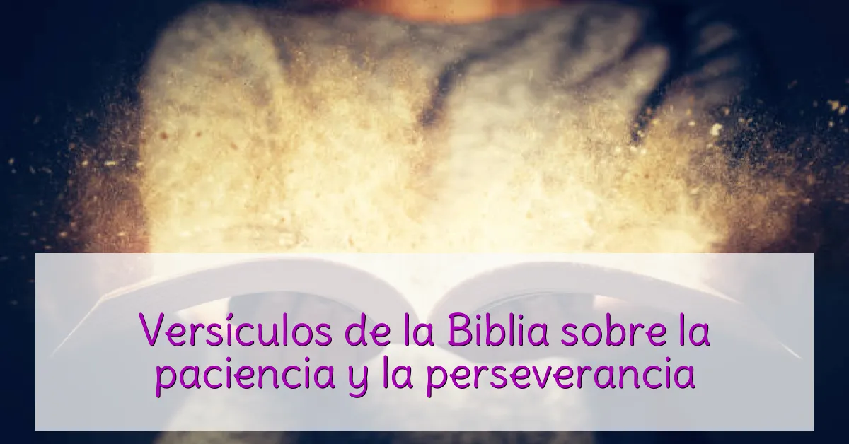 Versículos de la Biblia sobre la paciencia y la perseverancia