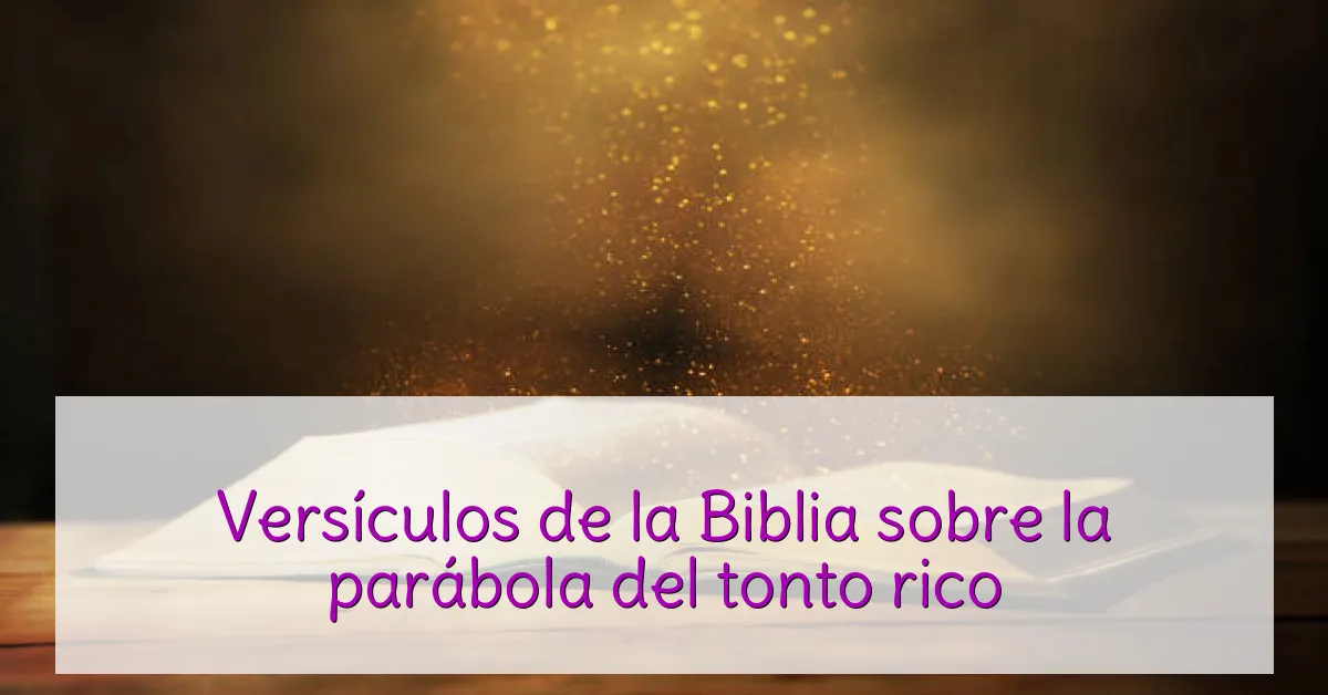 Versículos de la Biblia sobre la parábola del tonto rico