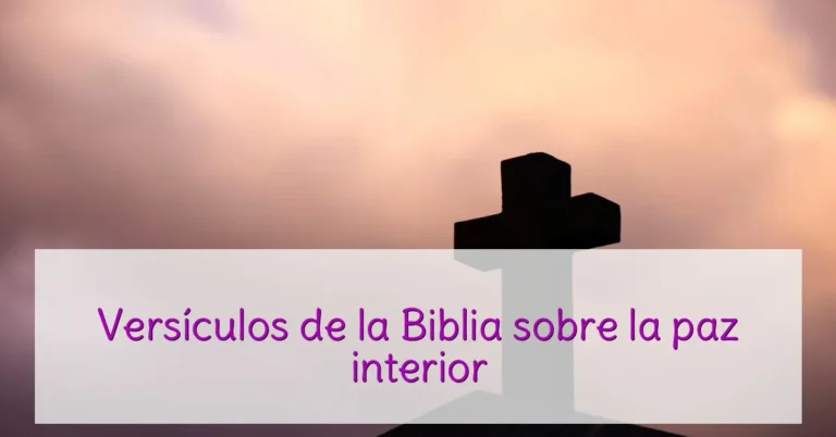 Versículos de la Biblia sobre la paz interior