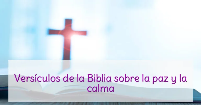Versículos de la Biblia sobre la paz y la calma
