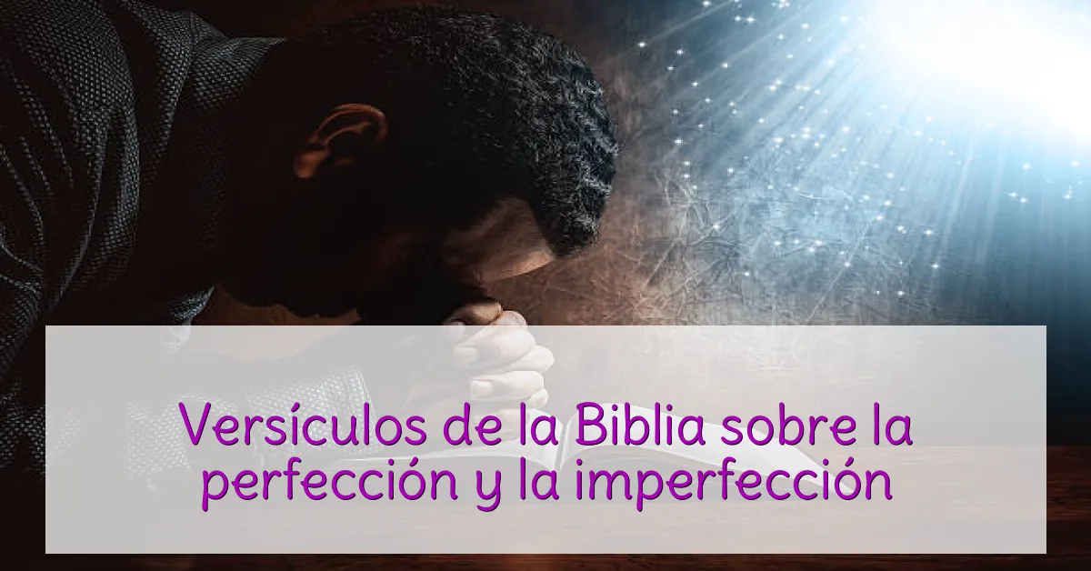 Versículos de la Biblia sobre la perfección y la imperfección