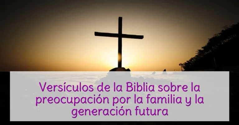 Versículos de la Biblia sobre la preocupación por la familia y la generación futura