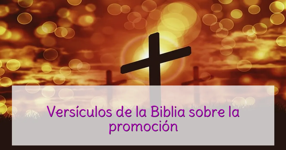 Versículos de la Biblia sobre la promoción