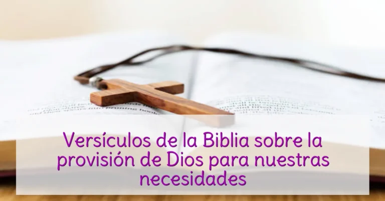 Versículos de la Biblia sobre la provisión de Dios para nuestras necesidades