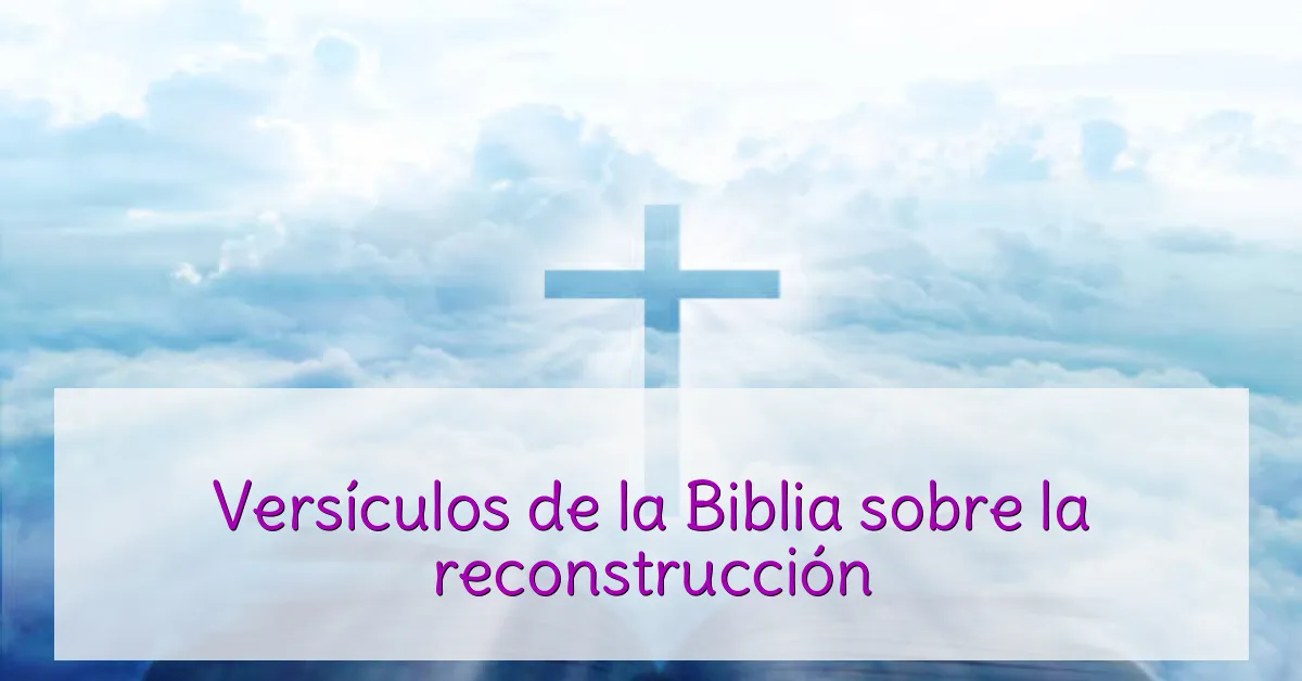 Versículos de la Biblia sobre la reconstrucción