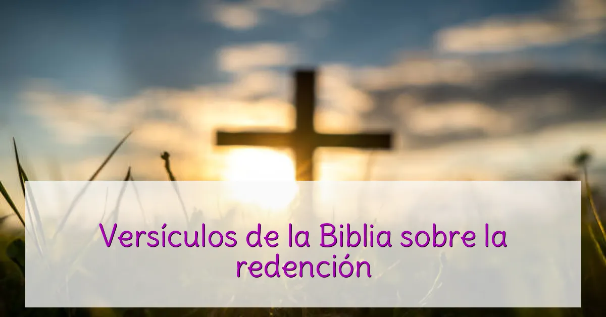 Versículos de la Biblia sobre la redención