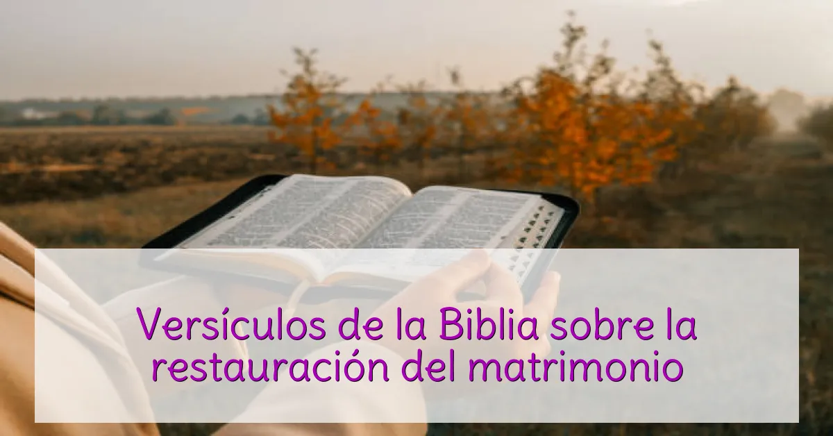 Versículos de la Biblia sobre la restauración del matrimonio