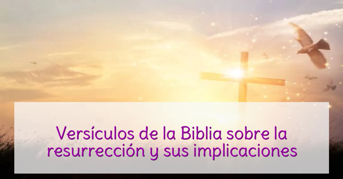 Versículos de la Biblia sobre la resurrección y sus implicaciones