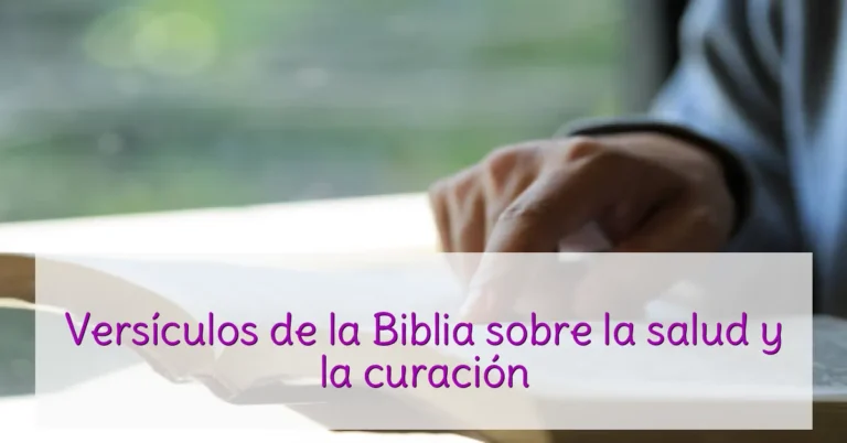 Versículos de la Biblia sobre la salud y la curación
