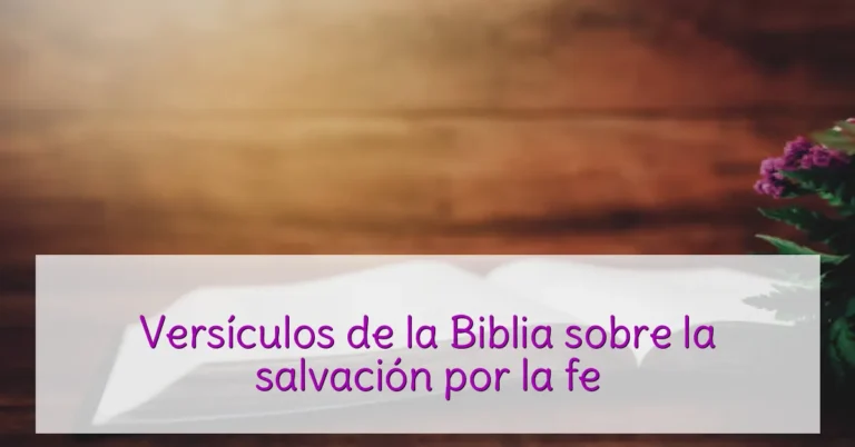 Versículos de la Biblia sobre la salvación por la fe