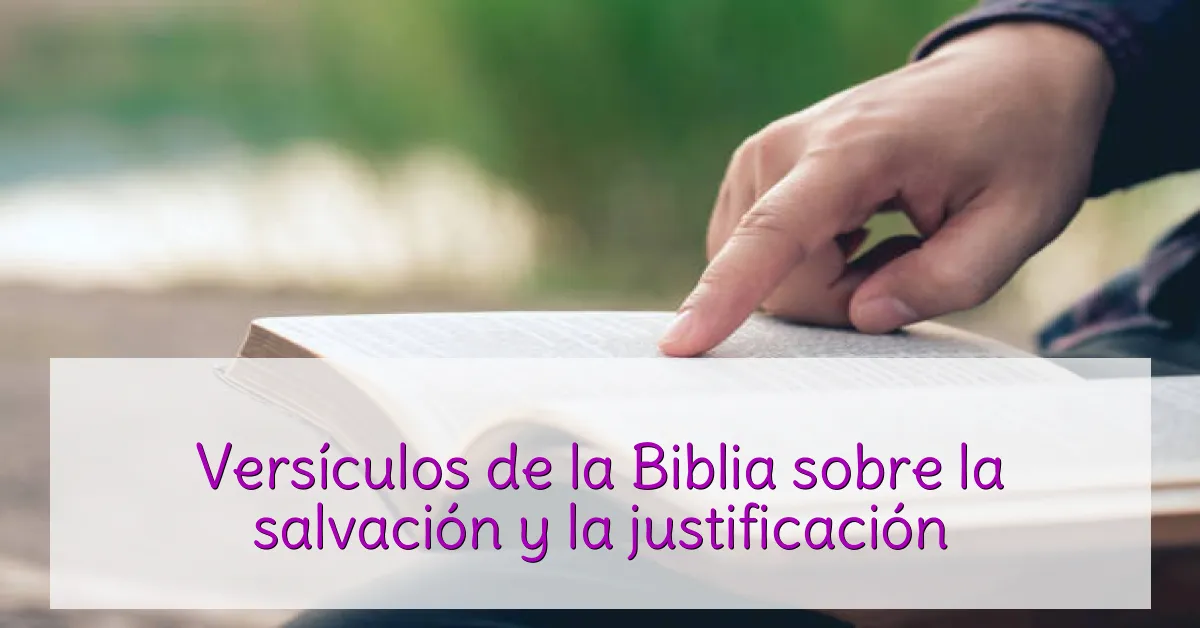 Versículos de la Biblia sobre la salvación y la justificación
