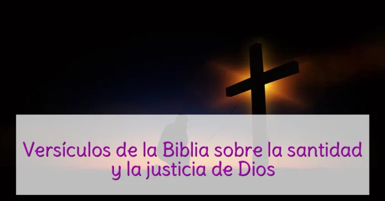Versículos de la Biblia sobre la santidad y la justicia de Dios