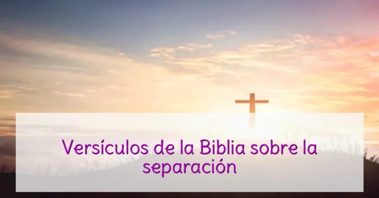 Versículos de la Biblia sobre la separación
