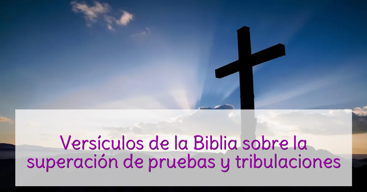 Versículos de la Biblia sobre la superación de pruebas y tribulaciones