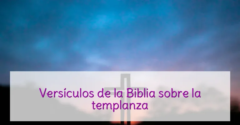 Versículos de la Biblia sobre la templanza