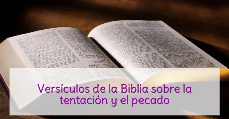 Versículos de la Biblia sobre la tentación y el pecado