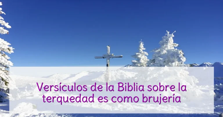Versículos de la Biblia sobre la terquedad es como brujería