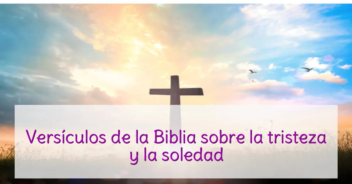 Versículos de la Biblia sobre la tristeza y la soledad