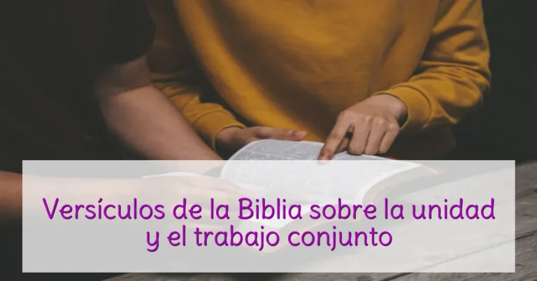 Versículos de la Biblia sobre la unidad y el trabajo conjunto