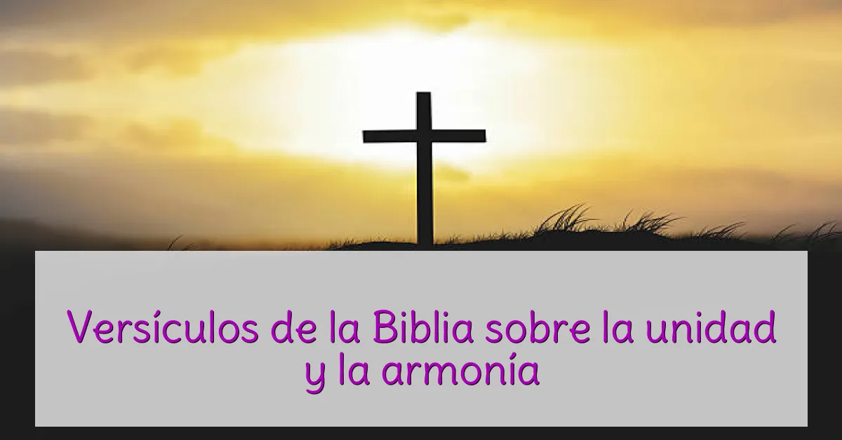 Versículos de la Biblia sobre la unidad y la armonía