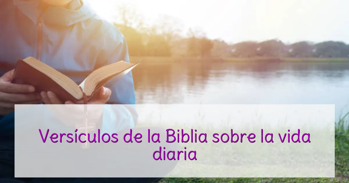 Versículos de la Biblia sobre la vida diaria