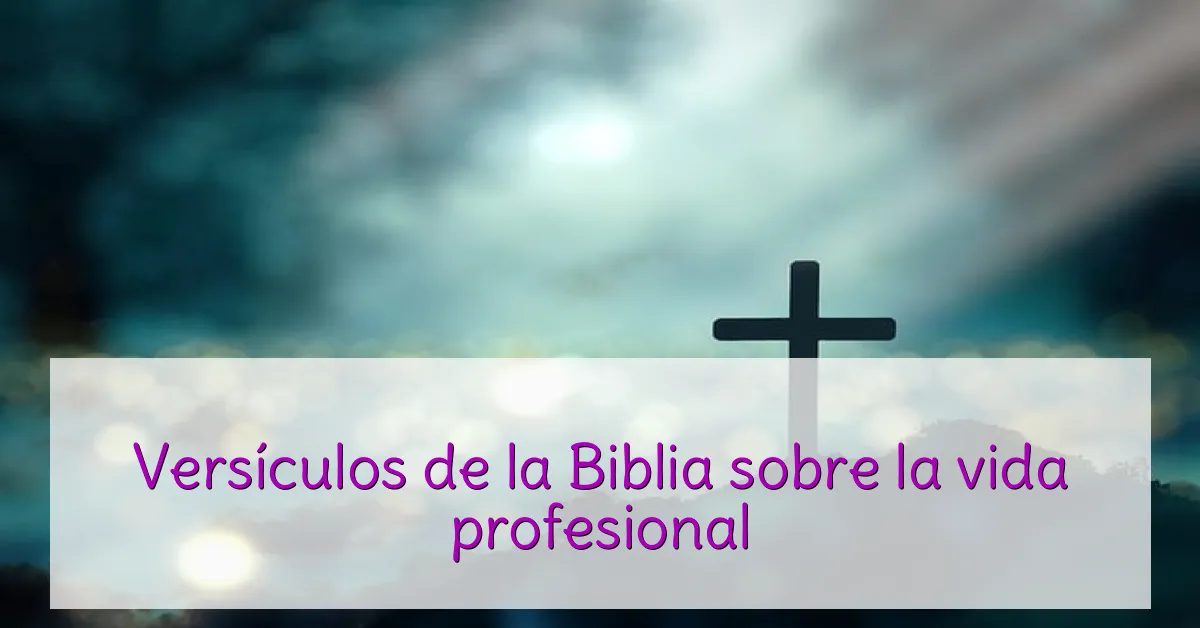 Versículos de la Biblia sobre la vida profesional