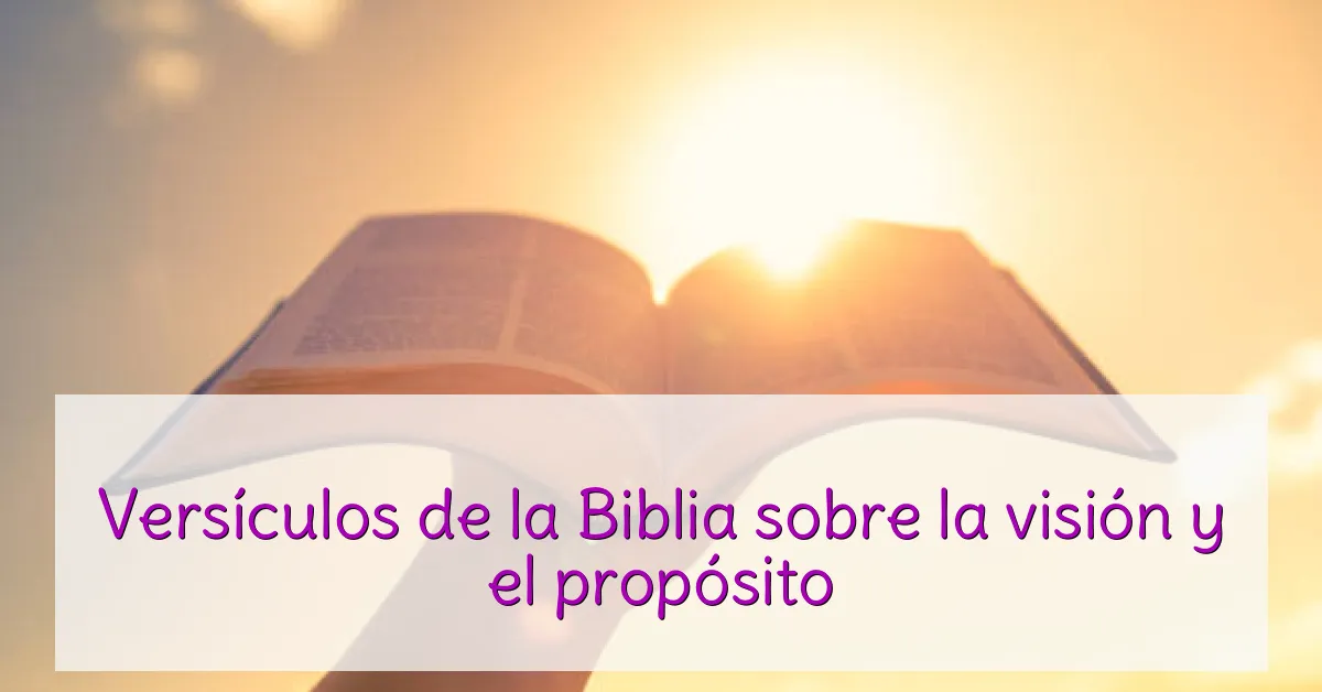 Versículos de la Biblia sobre la visión y el propósito