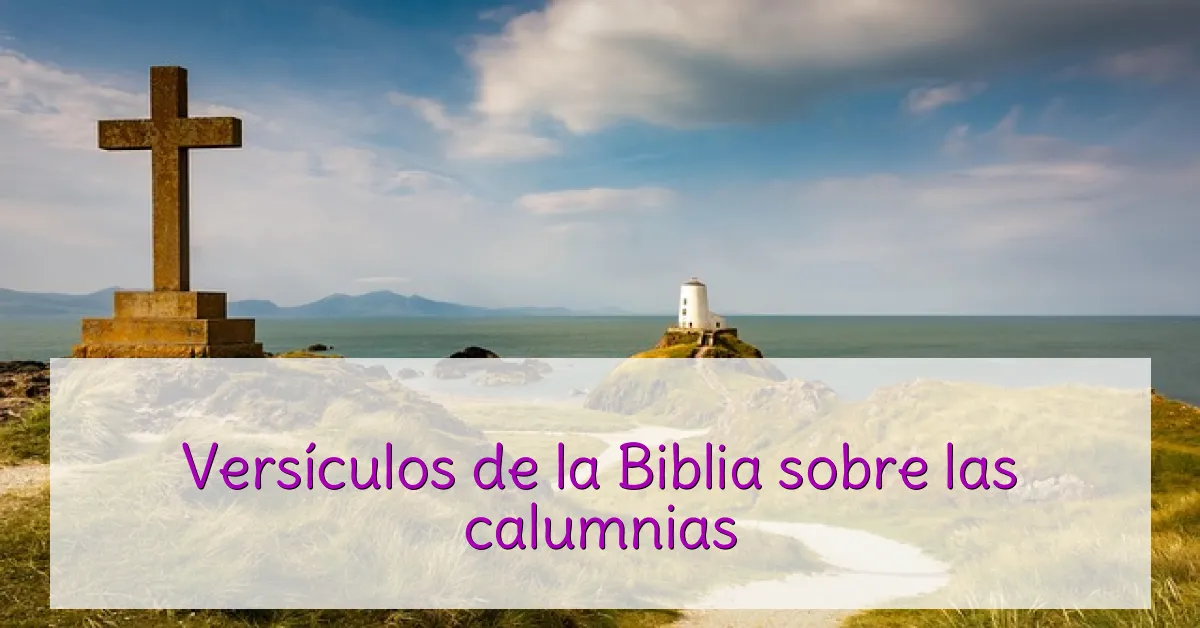 Versículos de la Biblia sobre las calumnias