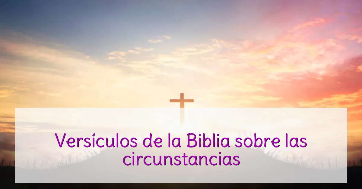 Versículos de la Biblia sobre las circunstancias