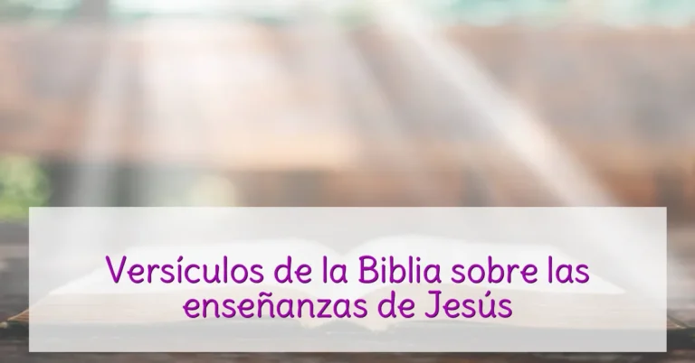 Versículos de la Biblia sobre las enseñanzas de Jesús