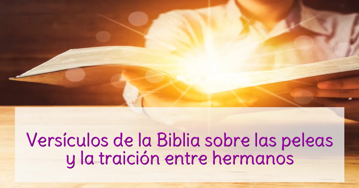 Versículos de la Biblia sobre las peleas y la traición entre hermanos