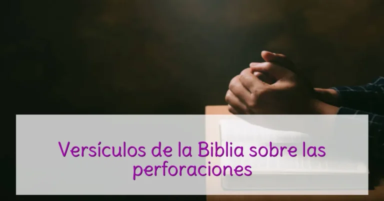 Versículos de la Biblia sobre las perforaciones