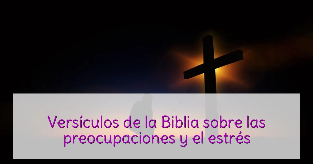 Versículos de la Biblia sobre las preocupaciones y el estrés