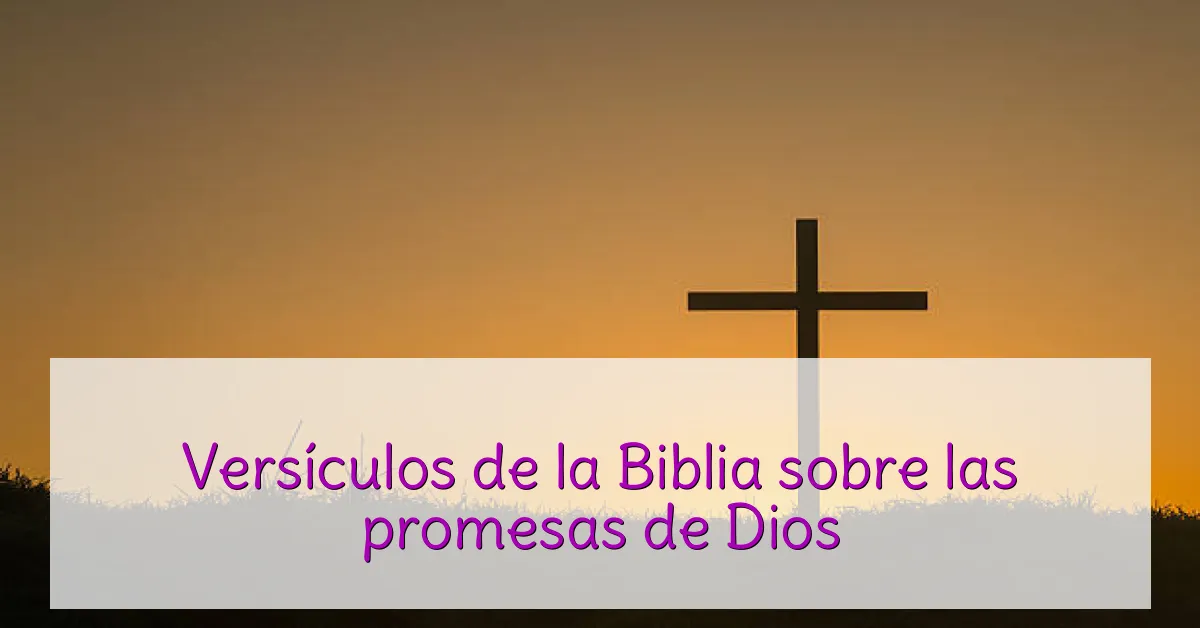 Versículos de la Biblia sobre las promesas de Dios