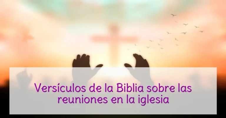 Versículos de la Biblia sobre las reuniones en la iglesia